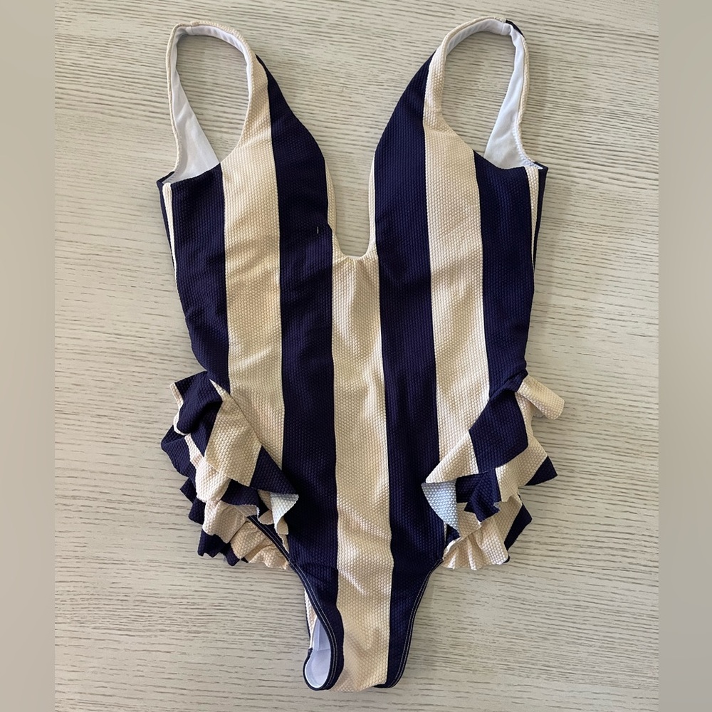 Paper London Wonderlust Swimsuit Navy Stripe Medium